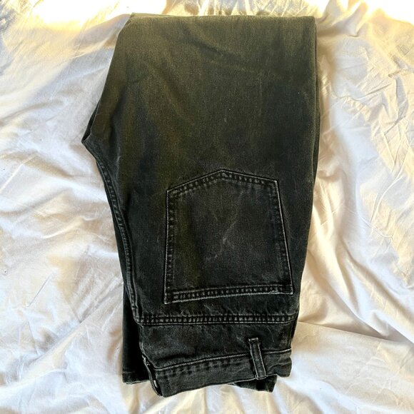 Zara High-waisted Straight Jeans Black Size 12 - Picture 8 of 15
